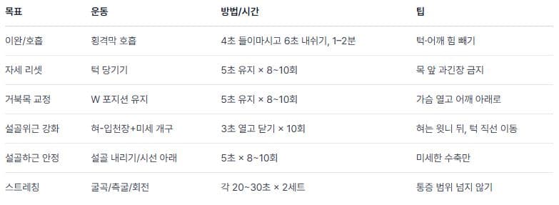 턱관절은 목에 연결되어 있다! 목 운동의 필요성