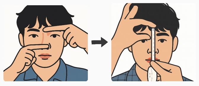 코 길이 측정 정면